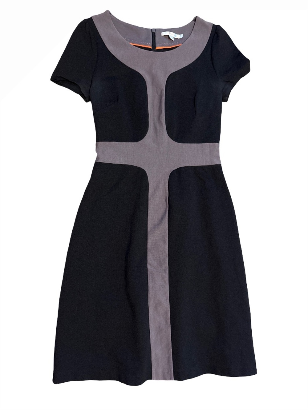 Boden Black Dress with Gray Paneling